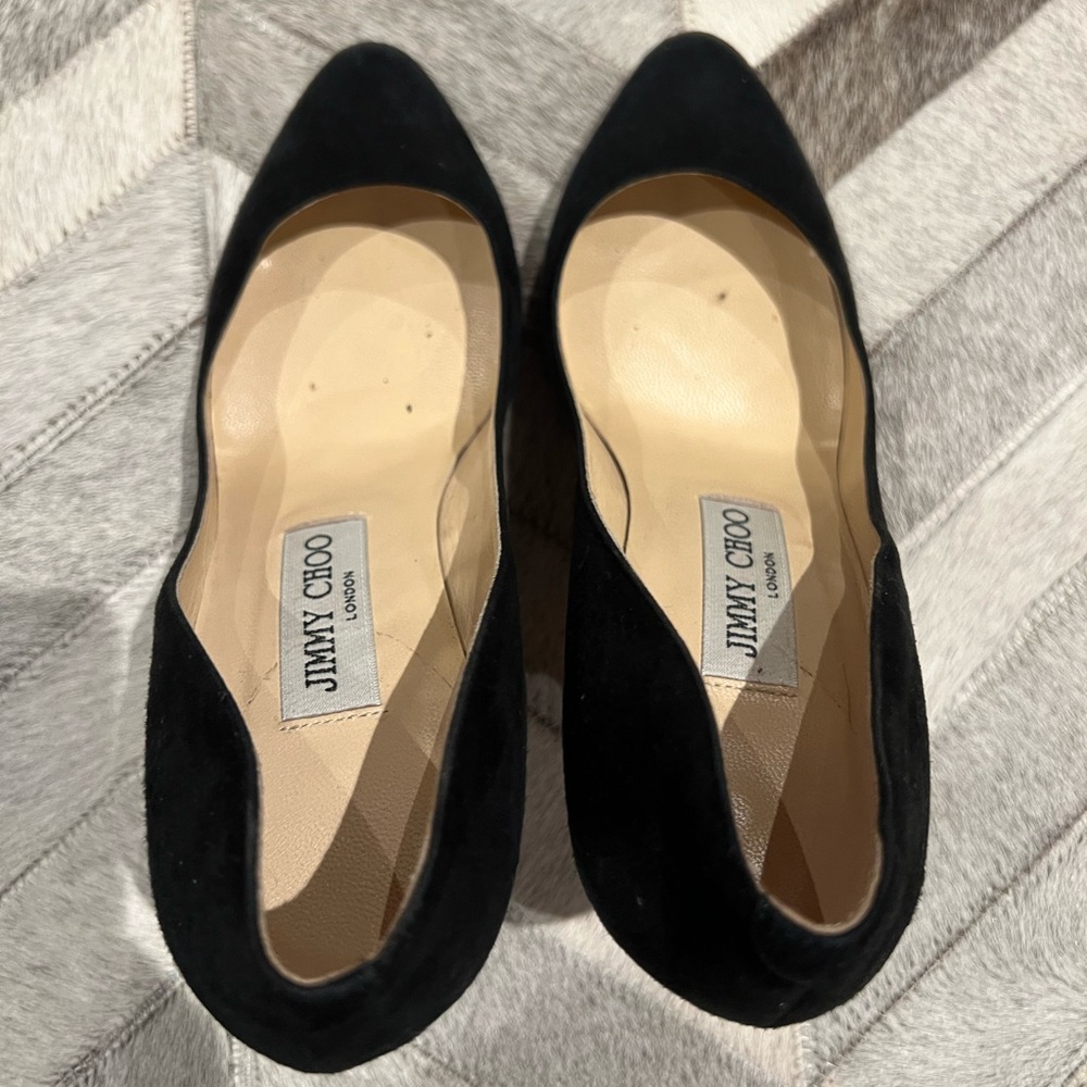 Jimmy Choo Black suede pumps with box size 36.5